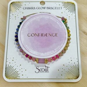 Scout CONFIDENCE Chakra Glow Bracelet - Gold Accents with Multicolor Beads